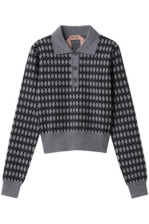 未使用、Ｎ°21の濃いグレーのトップス、 230804-083.jpg