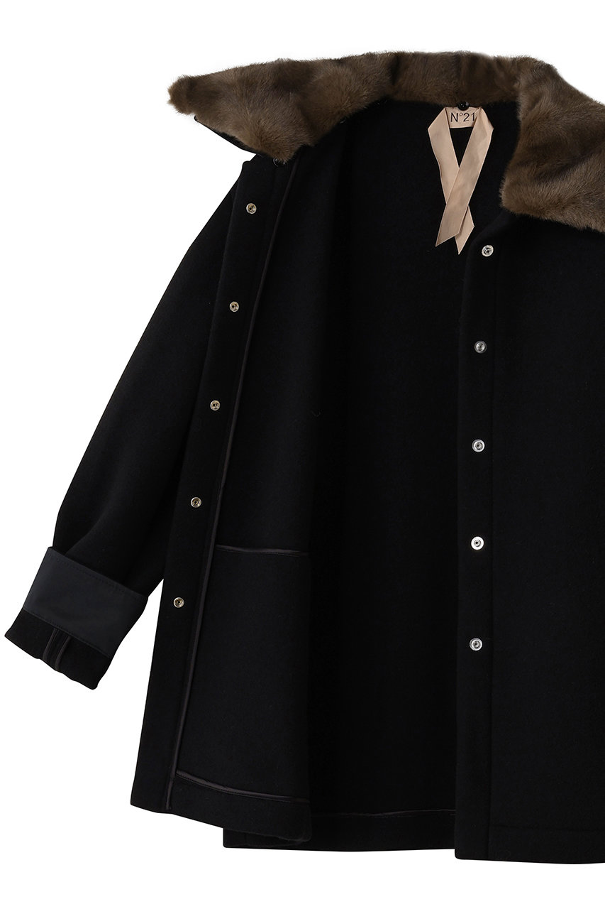 N°21(ヌメロ ヴェントゥーノ)｜フェイクファーカラーショートコート