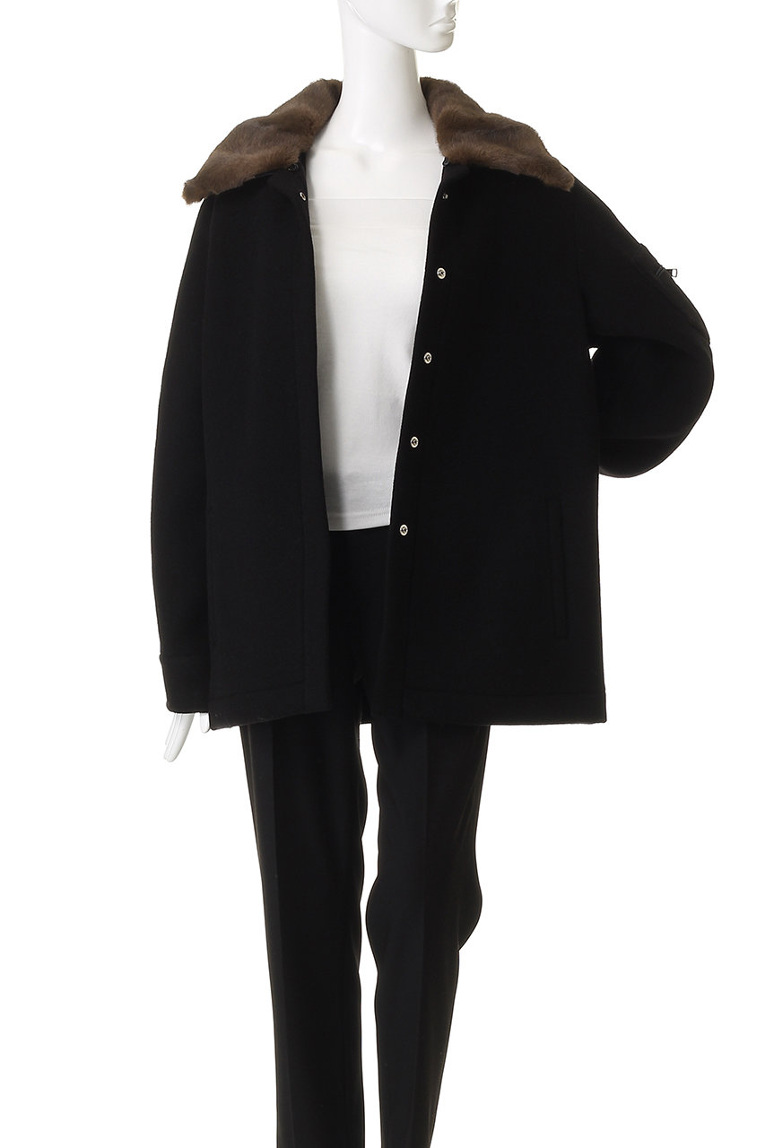 N°21(ヌメロ ヴェントゥーノ)｜フェイクファーカラーショートコート