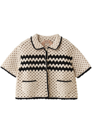 ヌメロ ヴェントゥーノ/N°21のハンドメイド コットン クロシェジャケット(110300/110303)