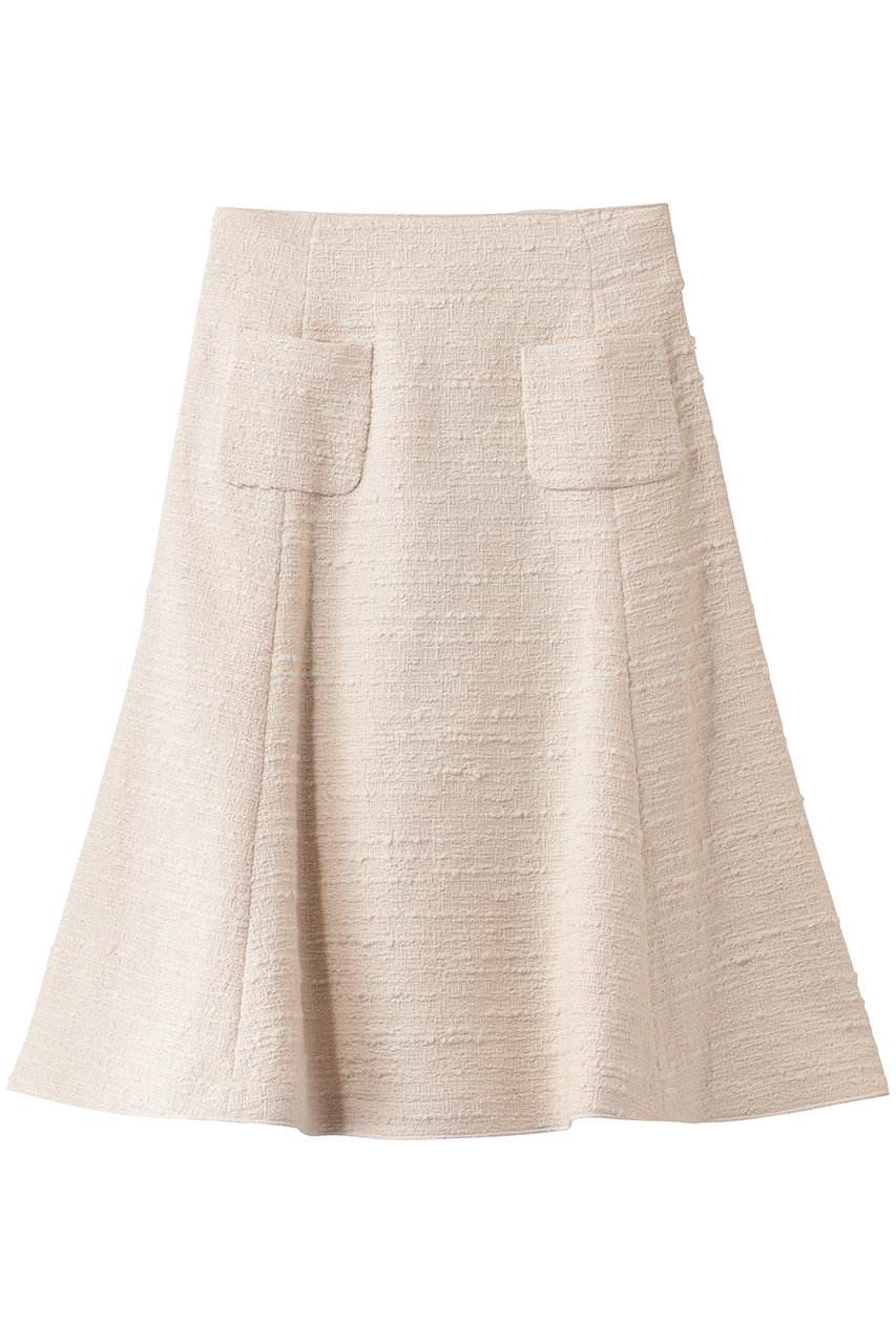 ヌメロ ヴェントゥーノ/N°21のツイード Wポケット ミディフレアスカート(ベージュ/26S-C071-0248)