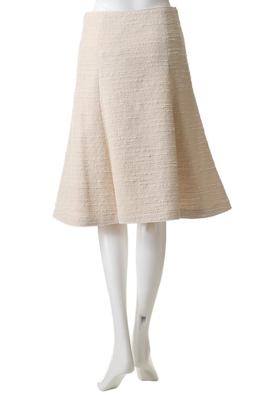 おまとめポンヌフ　ツイード　クリームイエローフレアスカート 新品 おまとめポンヌフ ツイード クリームイエローフレアスカート 新品