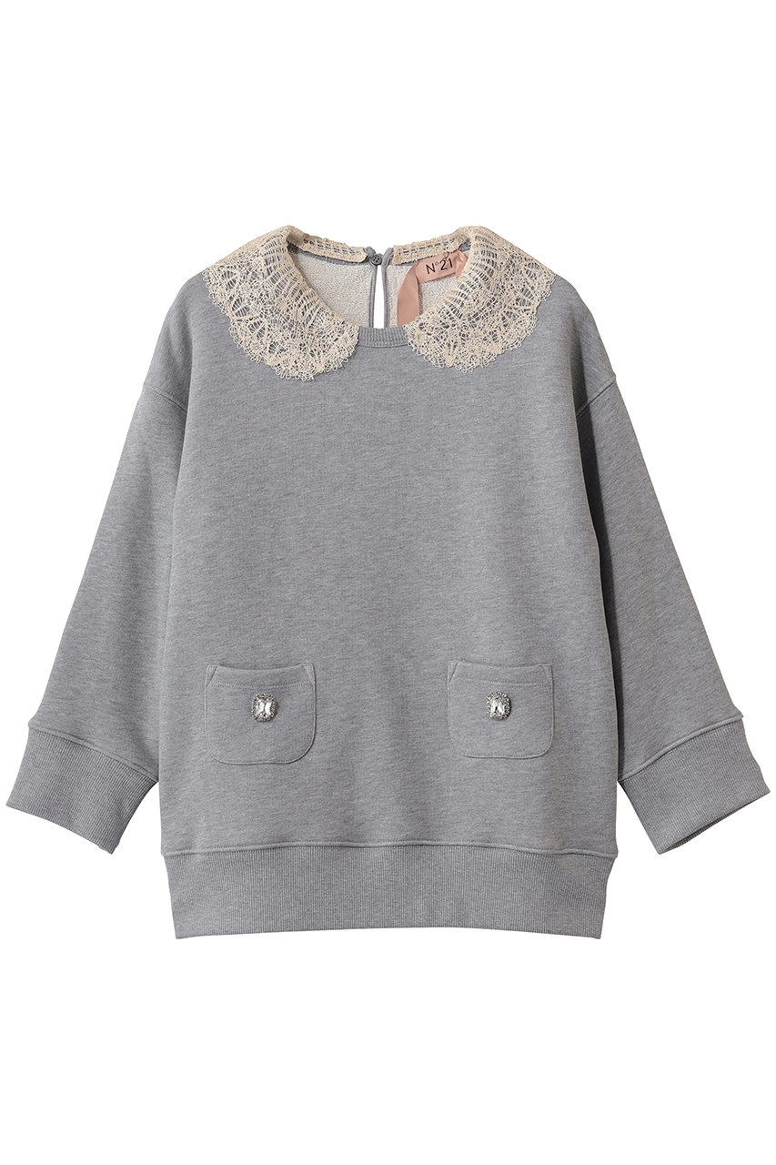 ヌメロ ヴェントゥーノ/N°21のレース カラー プルオーバー(グレー/26S-E051-4040)