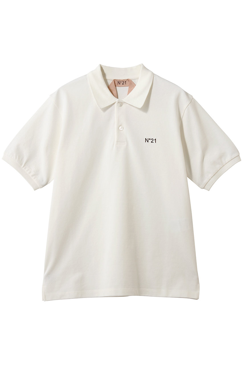 ヌメロ ヴェントゥーノ/N°21のポイントロゴ ポロシャツ(ホワイト/26S-F021-6350)