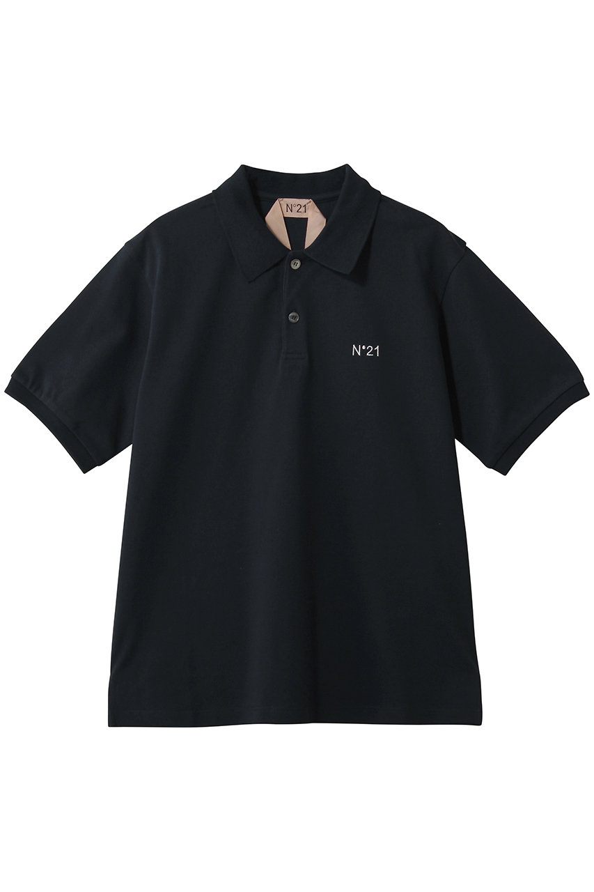 ヌメロ ヴェントゥーノ/N°21のポイントロゴ ポロシャツ(ネイビー/26S-F021-6350)