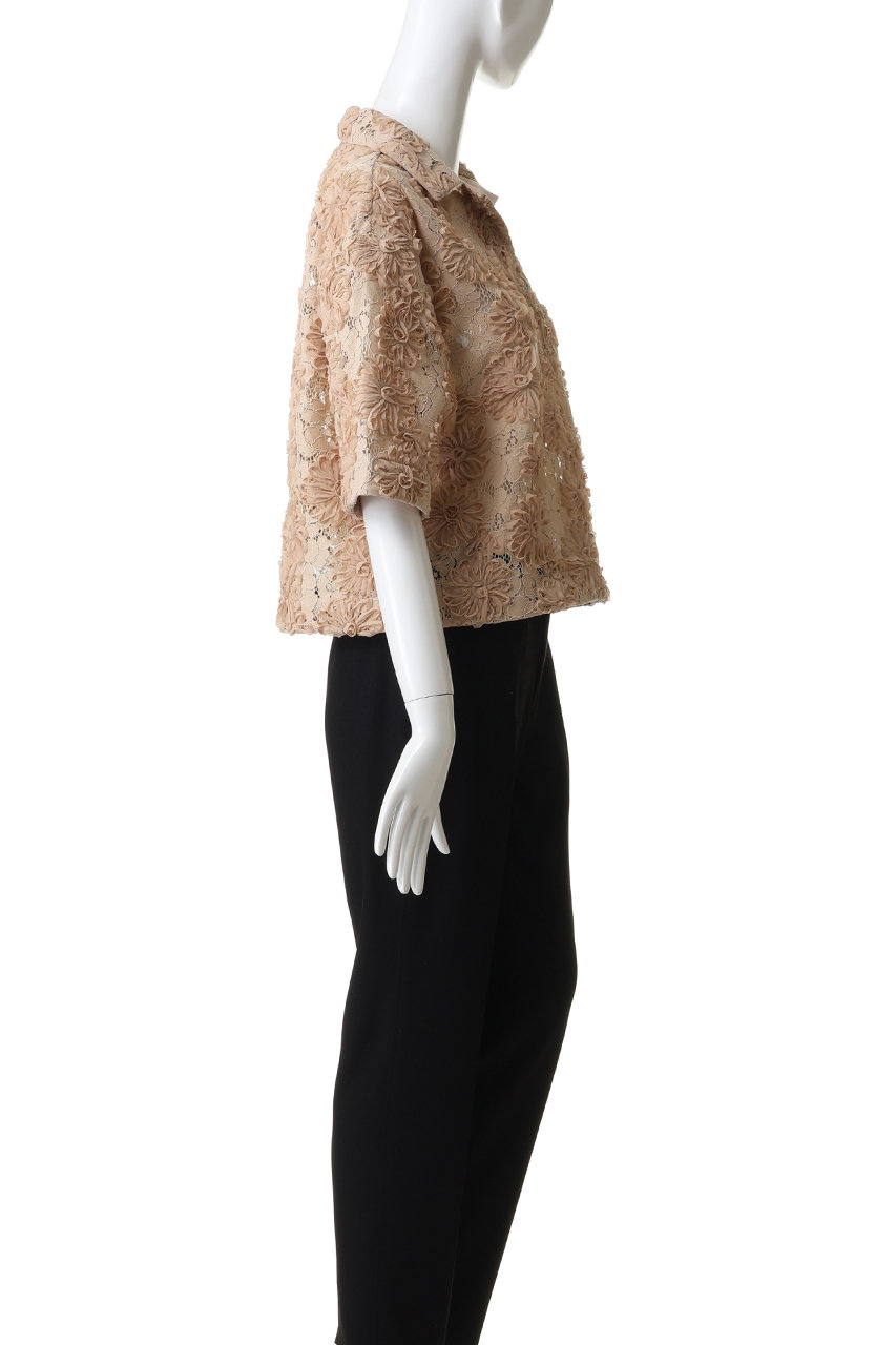 N°21(ヌメロ ヴェントゥーノ)｜フラワーデザインブラウス/ピンク の