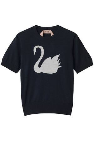 ヌメロ ヴェントゥーノ/N°21のスワン ショートスリーブニット