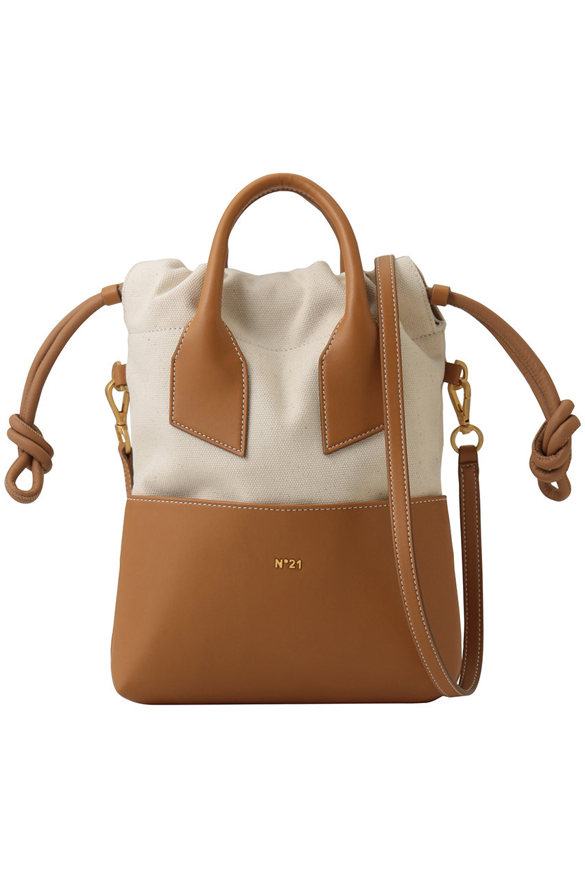 ヌメロ ヴェントゥーノ/N°21の2WAY レザーコンビ バッグ(ブラウン/26SW-994CEC1)