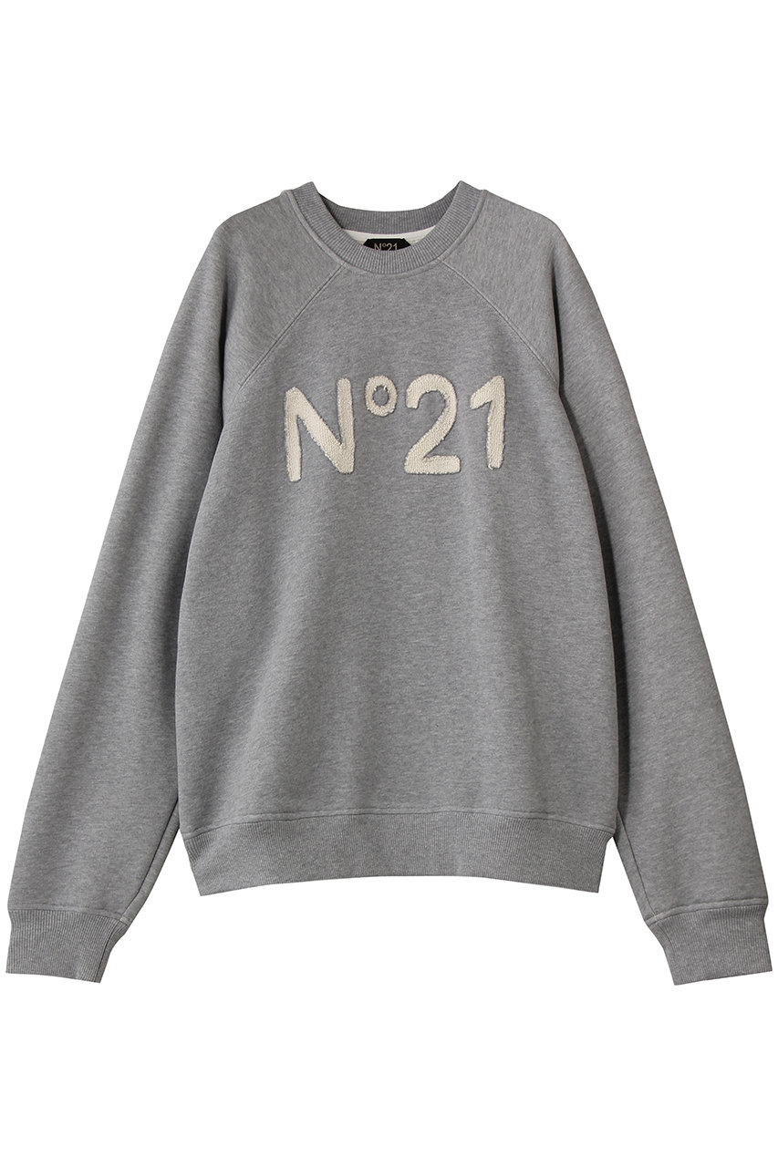 N°21 【UNISEX】ロゴクルーネック スウェット (グレー, M) ヌメロ ヴェントゥーノ ELLE SHOP
