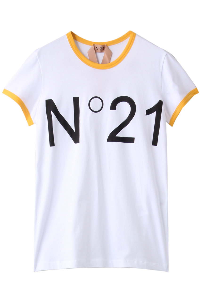 N°21 ヌメロ ヴェントゥーノ ロゴTシャツ 白