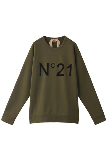 N°21 ヌメロ ヴェントゥーノ ロゴプルオーバー カーキ