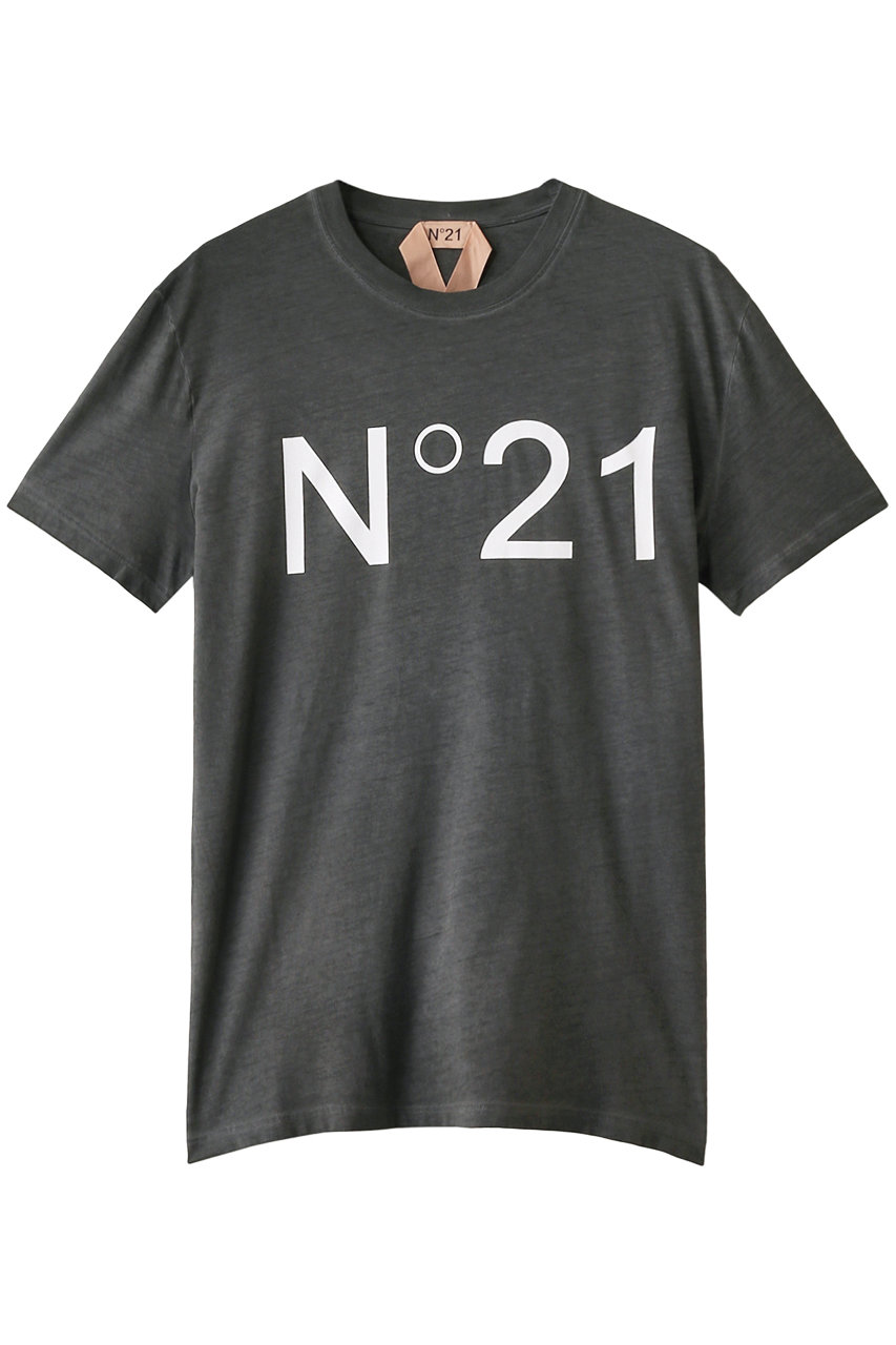 N°21 ヌメロ ヴェントゥーノ ロゴTシャツ グレー
