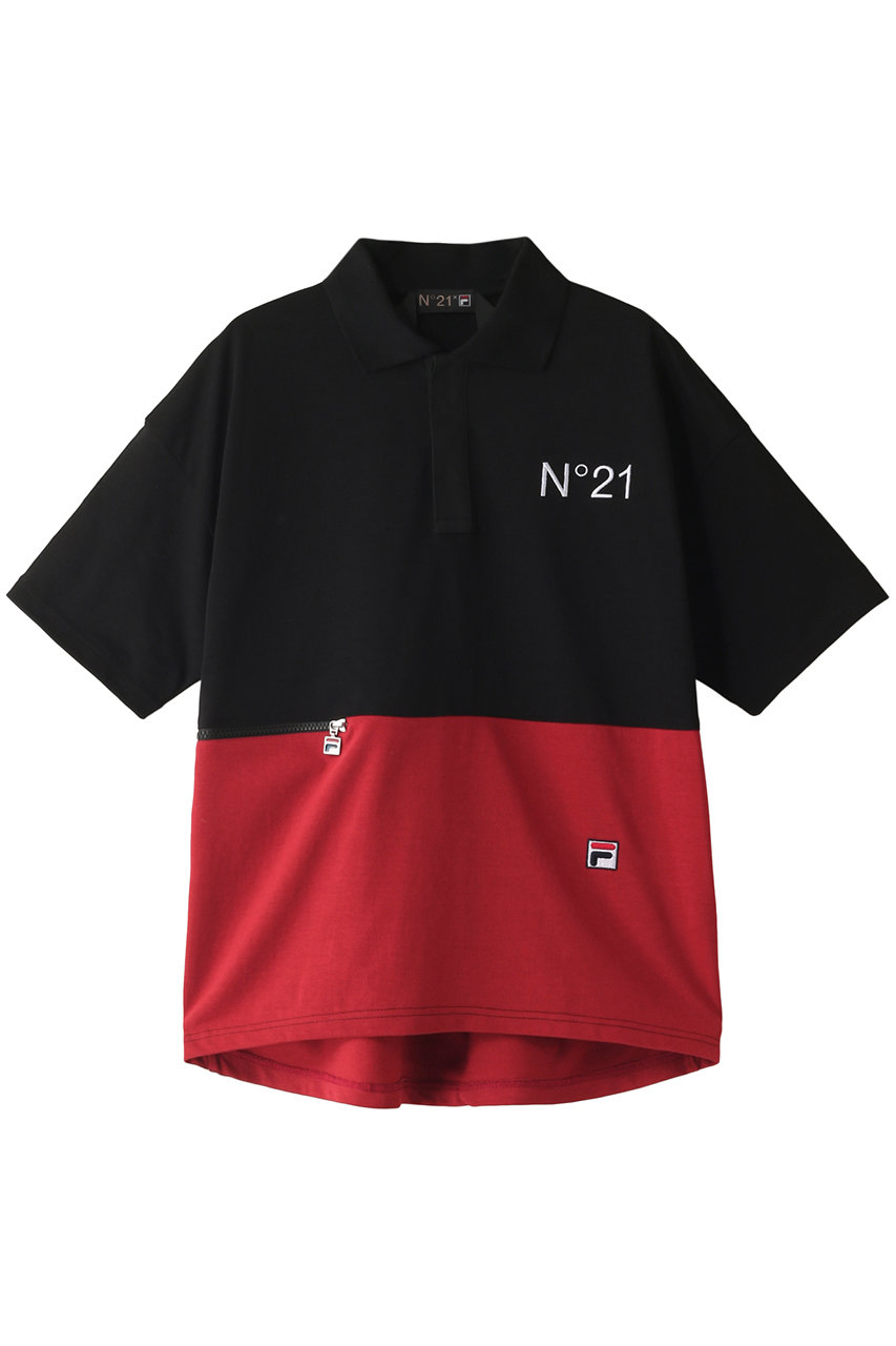 N 21 ヌメロ ヴェントゥーノ N 21 Fila ラガーtシャツ ブラック の通販 Elleshop エル ショップ