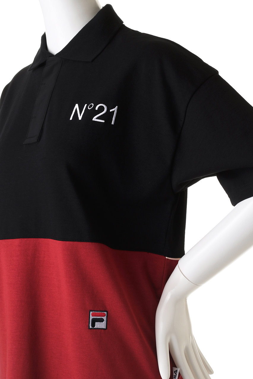 N 21 ヌメロ ヴェントゥーノ N 21 Fila ラガーtシャツ ブラック の通販 Elleshop エル ショップ