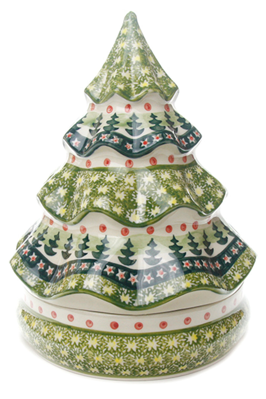 ＜ELLE SHOP＞ Polish Pottery クリスマスキャンディーボックス ポーリッシュポタリー ELLE SHOP画像