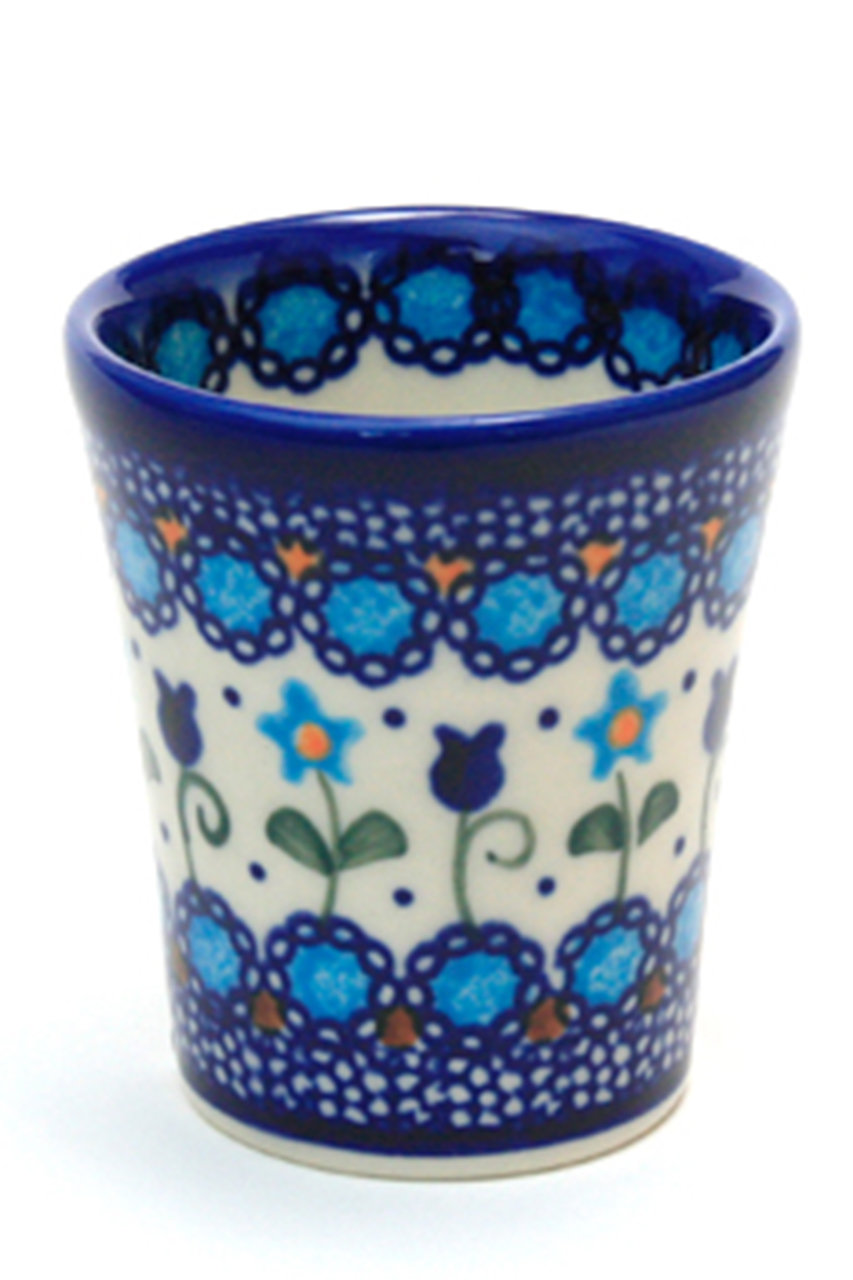 ＜ELLE SHOP＞ Polish Pottery ワインカップ (ブルー) ポーリッシュポタリー ELLE SHOP