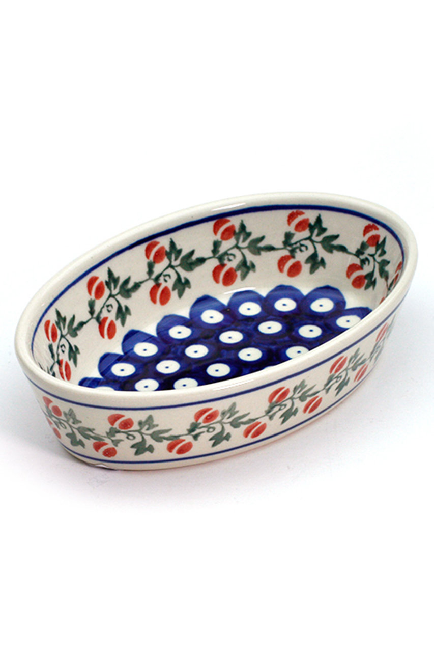 Polish Pottery オーブン皿・オーバル・ミニ (ブルー) ポーリッシュポタリー ELLE SHOP画像