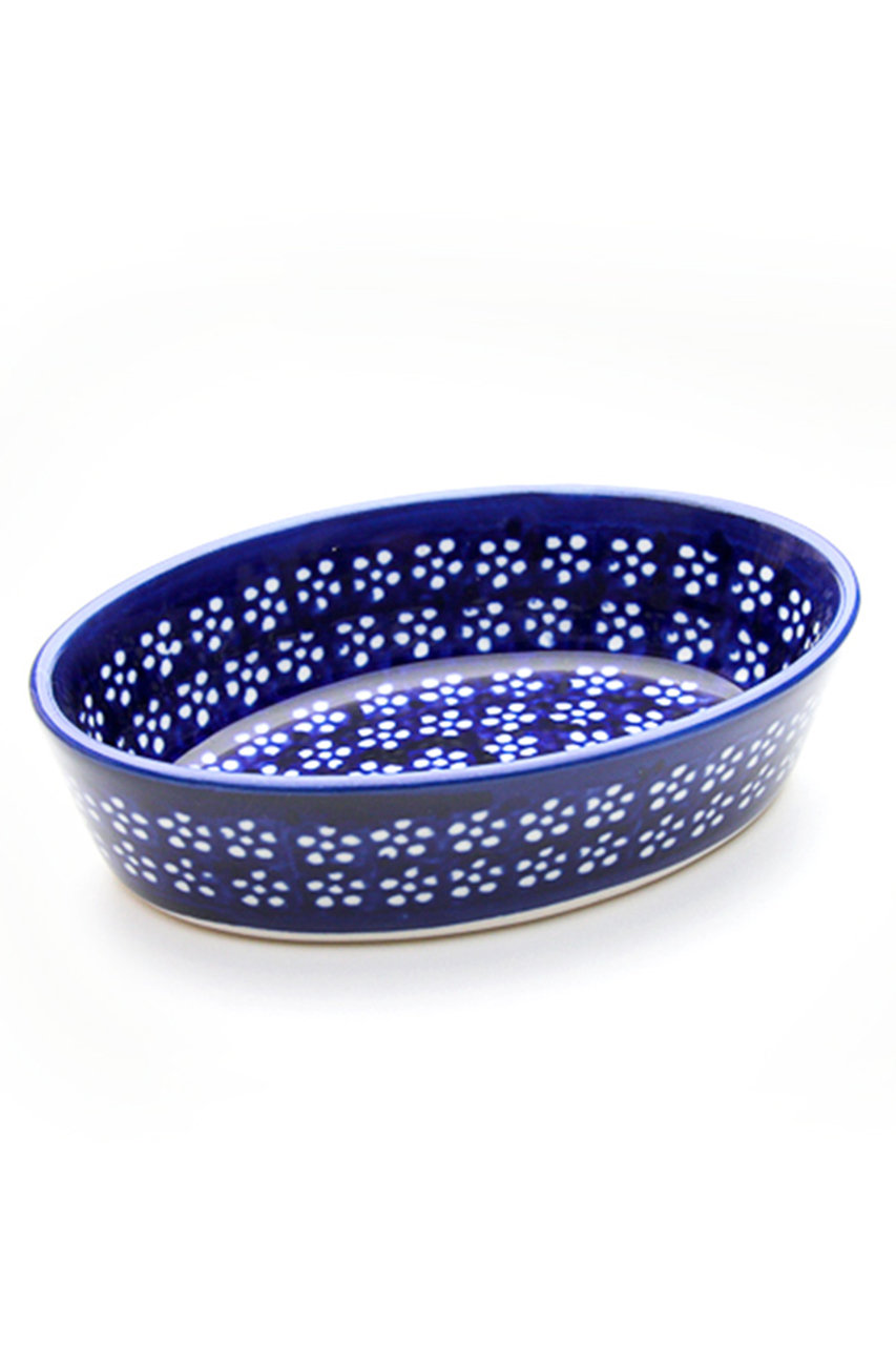 ポーリッシュポタリー/Polish Potteryのオーブン皿・オーバル・ミニ(ブルー/Z703-226A)