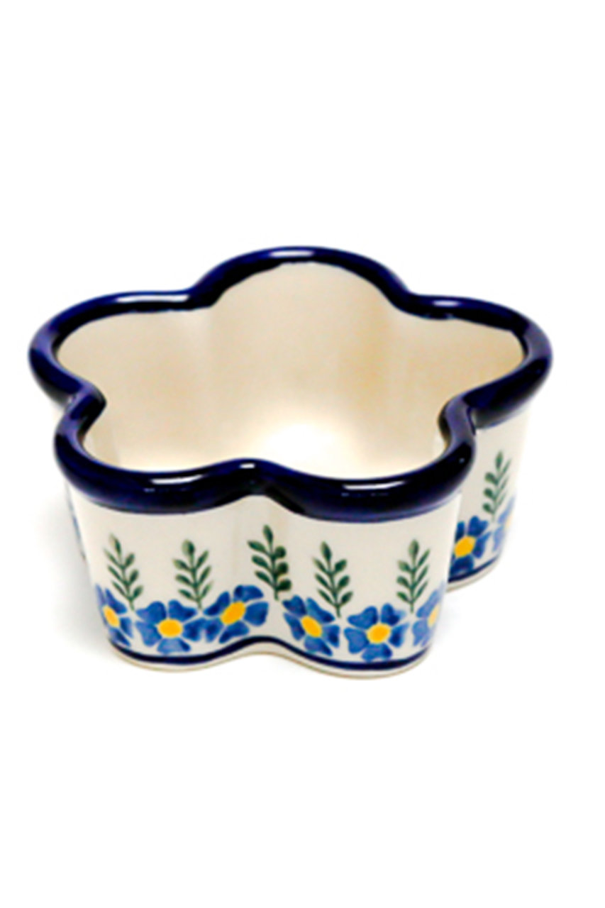 Polish Pottery お花ボウル (ブルー) ポーリッシュポタリー ELLE SHOPの画像