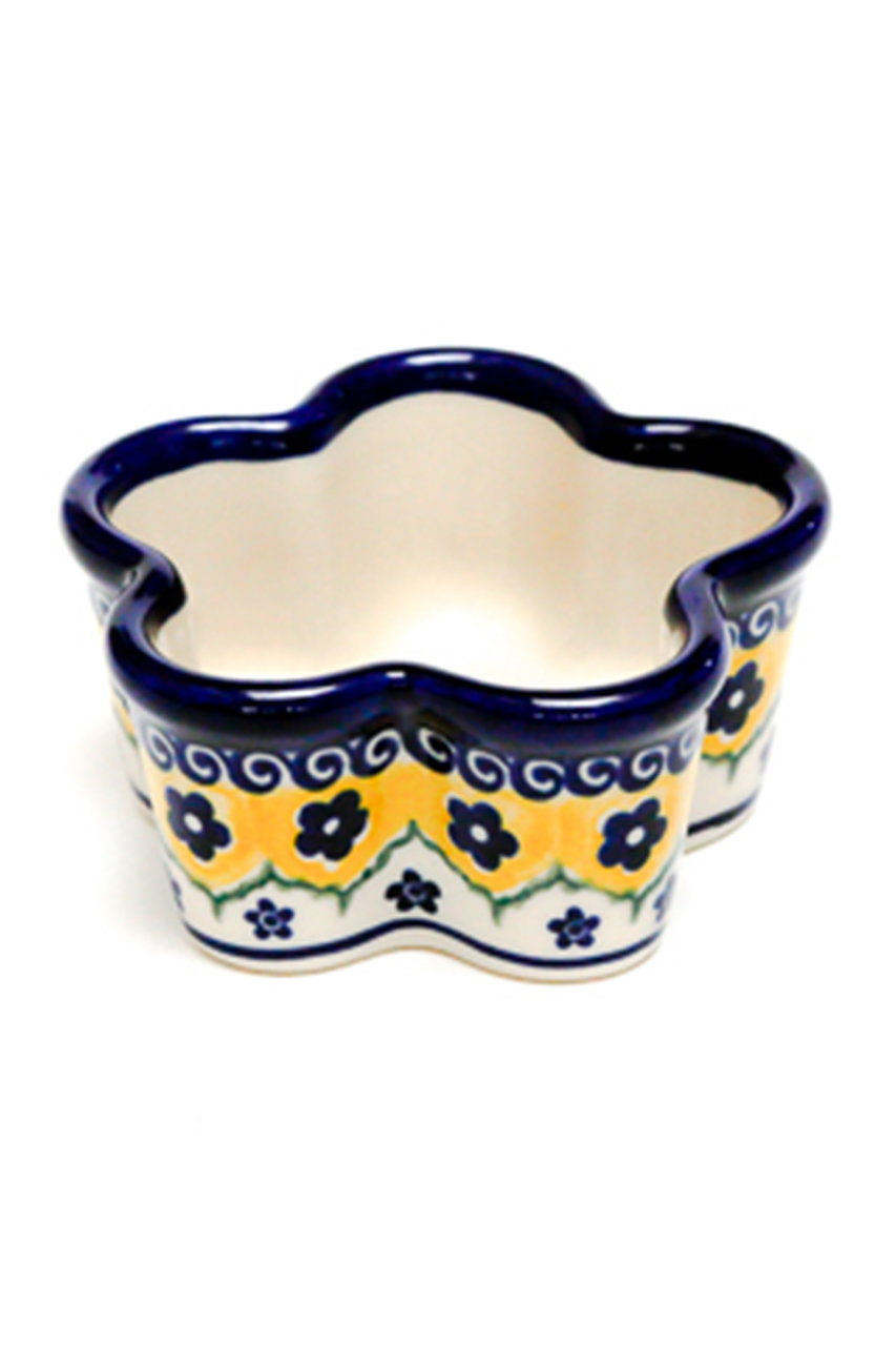 Polish Pottery お花ボウル (ブルー) ポーリッシュポタリー ELLE SHOPの画像