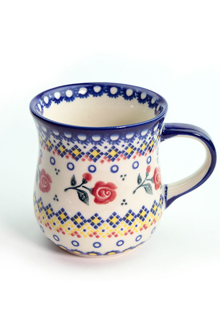 ポーリッシュポタリー/Polish Potteryのマグカップ(ブルー/V053-U504)