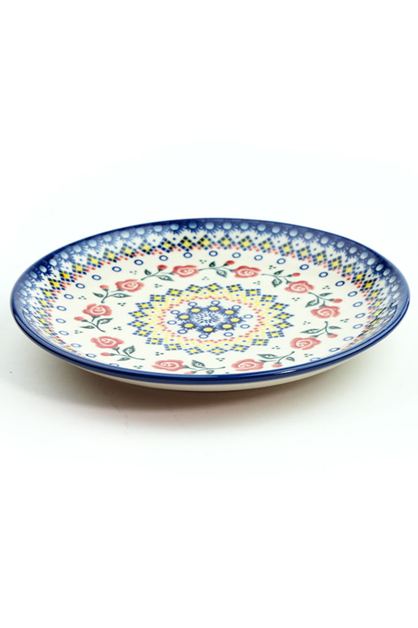 ポーリッシュポタリー/Polish Potteryの平皿φ19cm(ブルー/V132-U504)