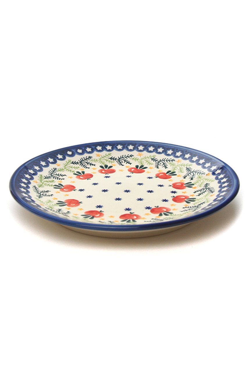 ポーリッシュポタリー/Polish Potteryの平皿φ17cm(ブルー/W200-133)