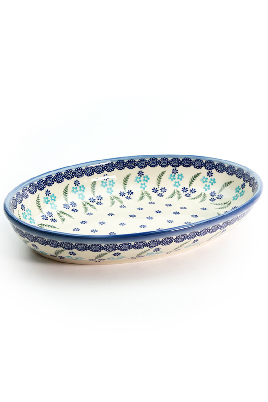 ポーリッシュポタリー/Polish Potteryのオーブン皿・オーバル・大(ブルー/W210-153)