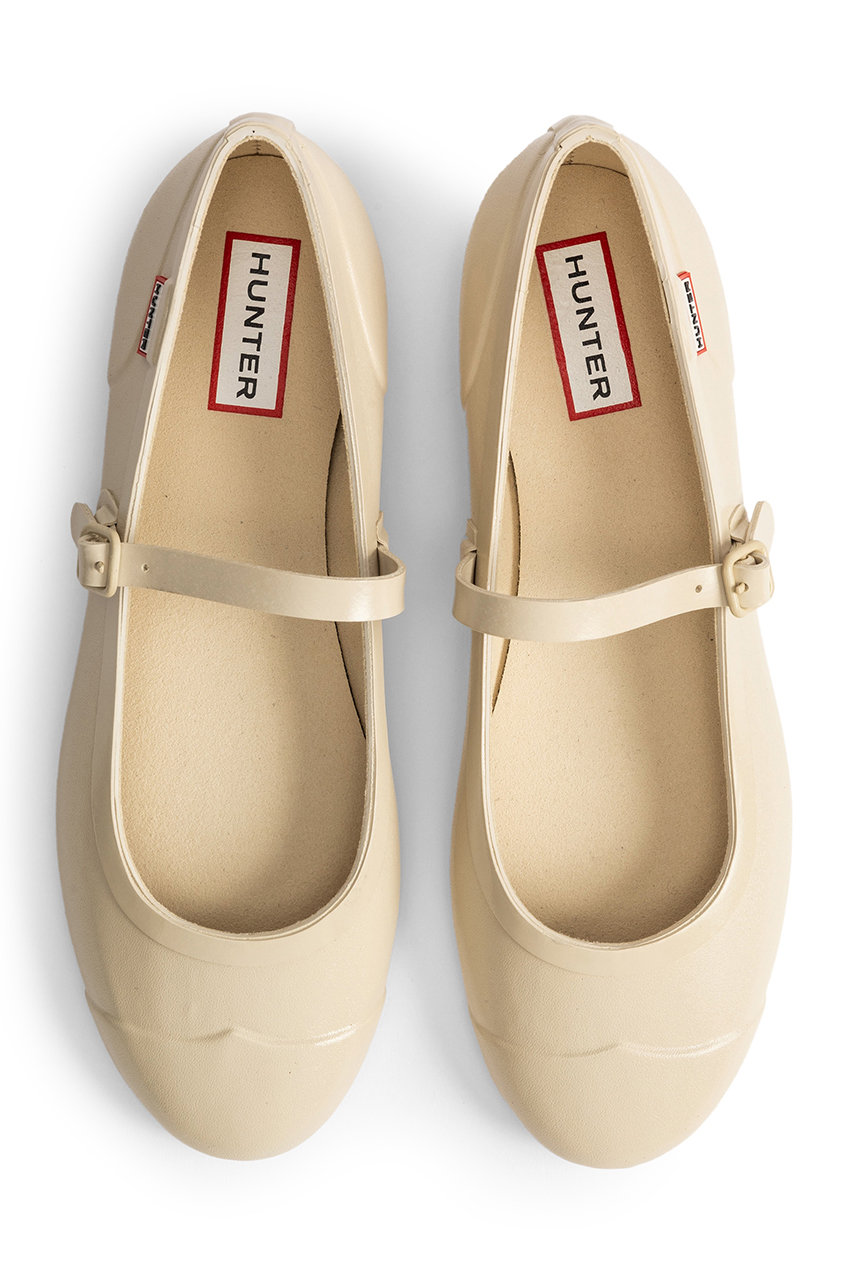 ハンター/HUNTERのリファインド メリー ジェーン バックル バレリーナ グロス(キャンバスクリーム/WFF1202RGL)
