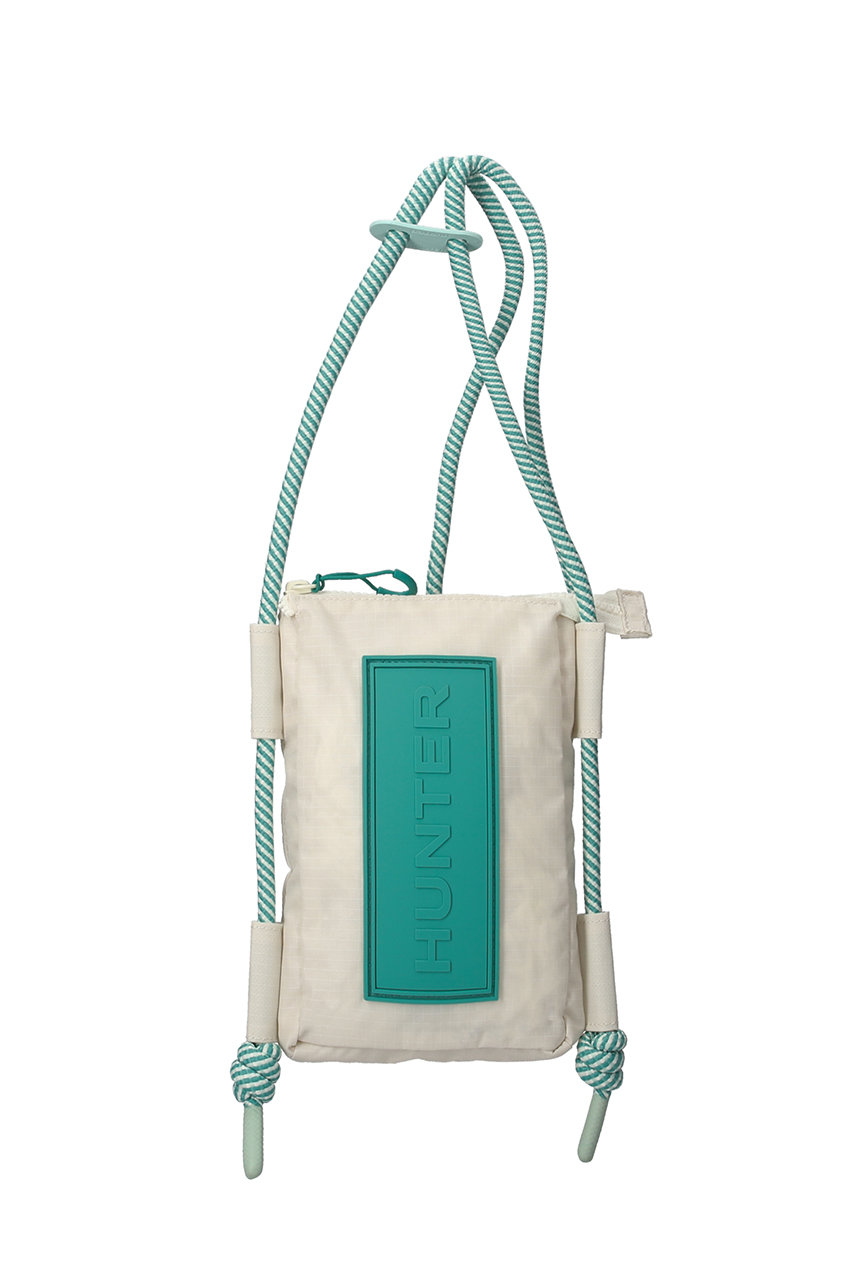 ハンター/HUNTERのトラベル リップストップ リサイクル ナイロン フォンポーチ(ホワイト/ラグーン/UBP1514NRS)