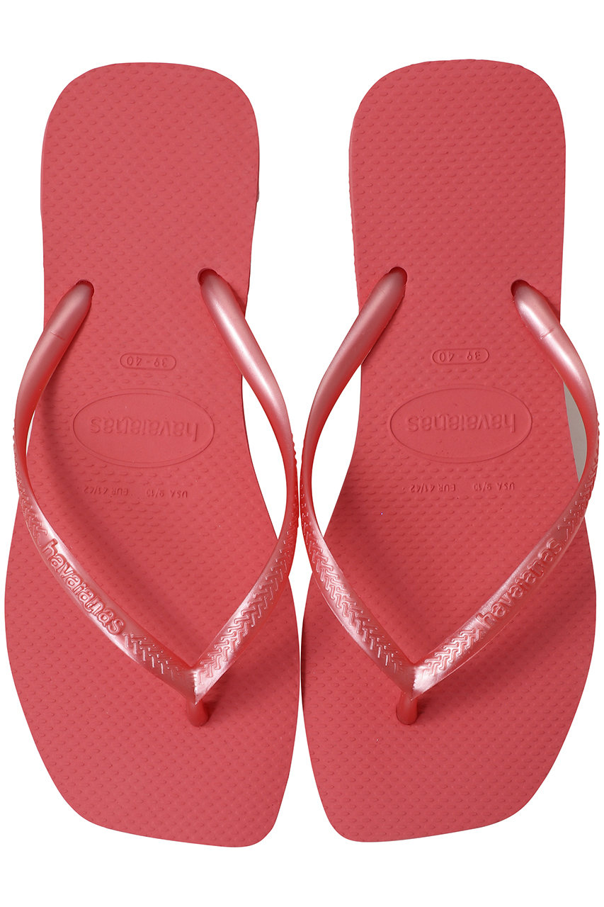 havaianas SLIM SQUARE ビーチサンダル (トロピカルコーラル, 334(22.5)) ハワイアナス ELLE SHOP havaianas SLIM SQUARE ビーチサンダル (トロピカルコーラル, 334(22.5)) ハワイアナス ELLE SHOP