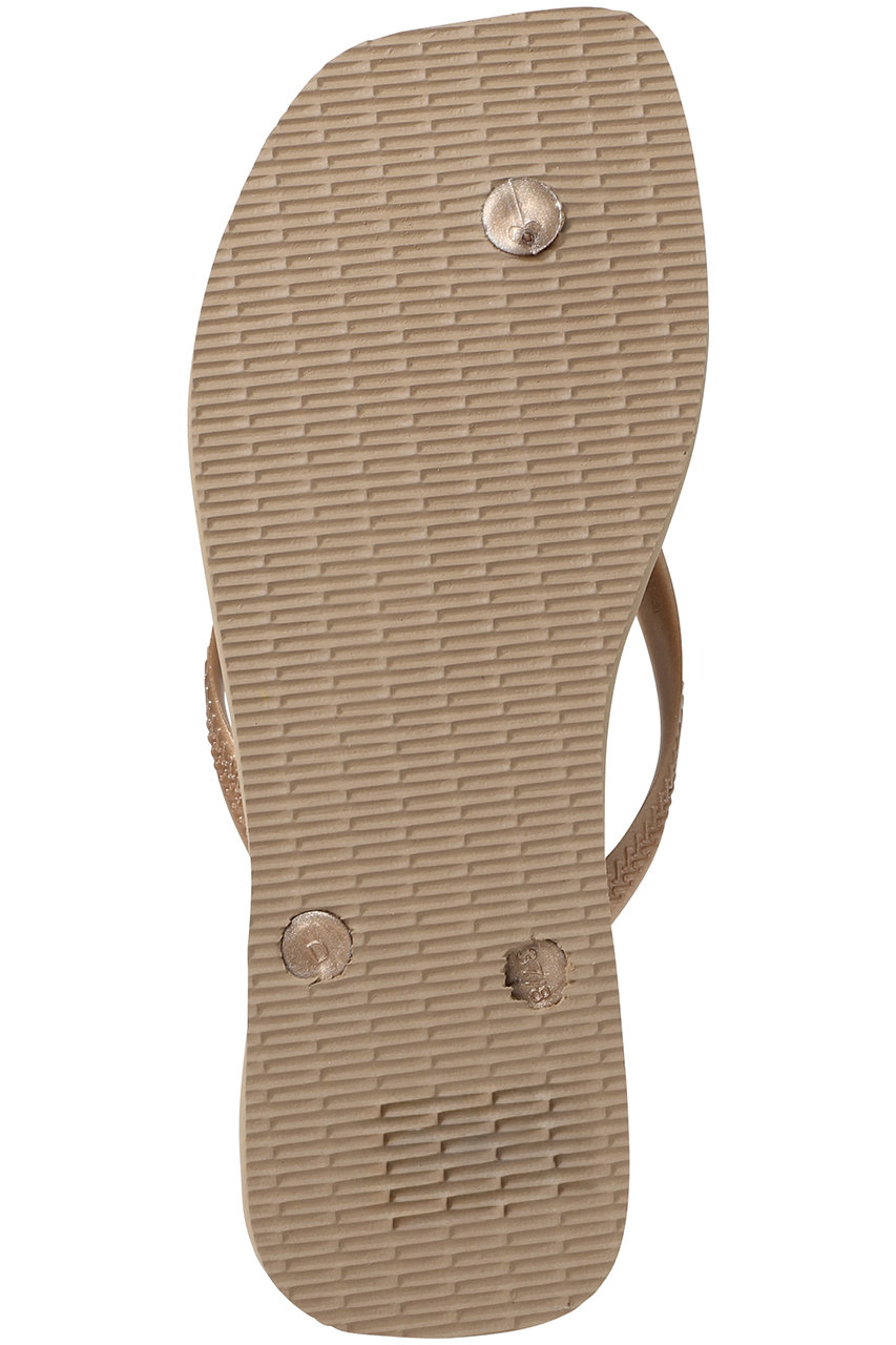 havaianas(ハワイアナス)｜SLIM SQUARE LOGO METALLIC ビーチサンダル