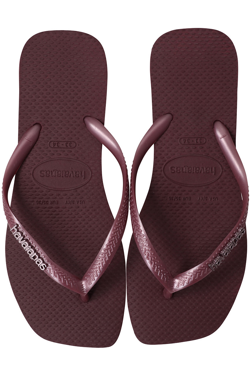 havaianas SLIM SQUARE LOGO METALLIC ビーチサンダル (アマランス, 390(25/26)) ハワイアナス ELLE SHOP havaianas SLIM SQUARE LOGO METALLIC ビーチサンダル (アマランス, 390(25/26)) ハワイアナス ELLE SHOP
