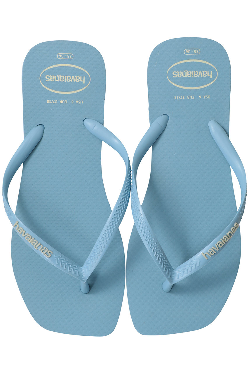 havaianas SLIM SQUARE LOGO POP UP ビーチサンダル (ラベンダーブルー, 378(24/25)) ハワイアナス ELLE SHOP havaianas SLIM SQUARE LOGO POP UP ビーチサンダル (ラベンダーブルー, 378(24/25)) ハワイアナス ELLE SHOP