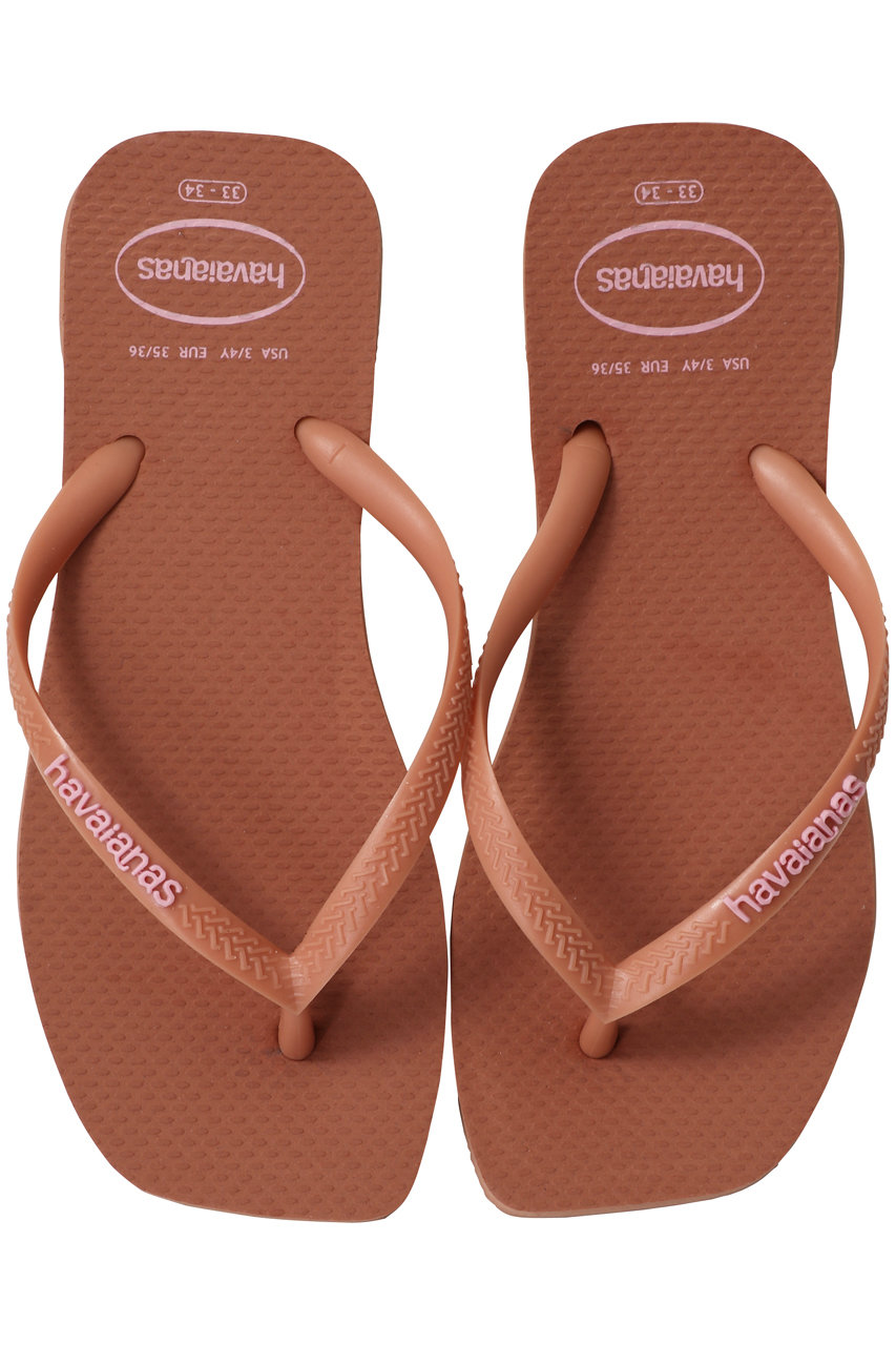 havaianas SLIM SQUARE LOGO POP UP ビーチサンダル (ピンククレイ, 378(24/25)) ハワイアナス ELLE SHOP havaianas SLIM SQUARE LOGO POP UP ビーチサンダル (ピンククレイ, 378(24/25)) ハワイアナス ELLE SHOP
