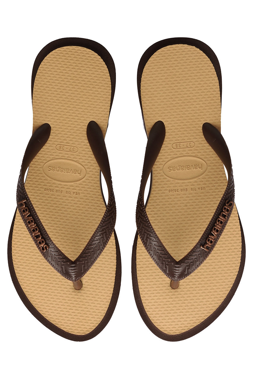 ハワイアナス/havaianasの【予約販売】TOP POINT FUSION ビーチサンダル(ダークブラウン×ゴールデン/4150172)