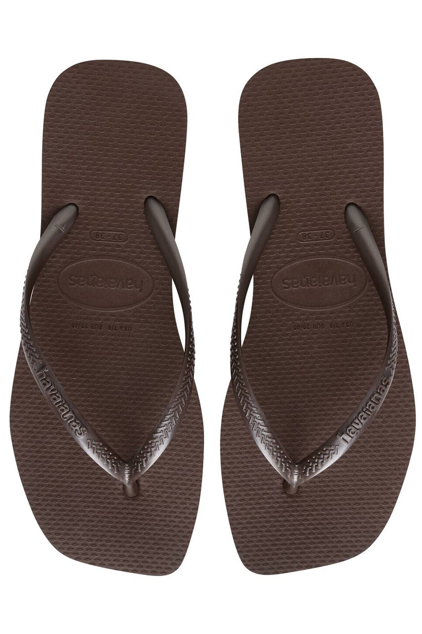 ハワイアナス/havaianasの【予約販売】SLIM SQUARE ビーチサンダル(ダークブラウン/4148301)