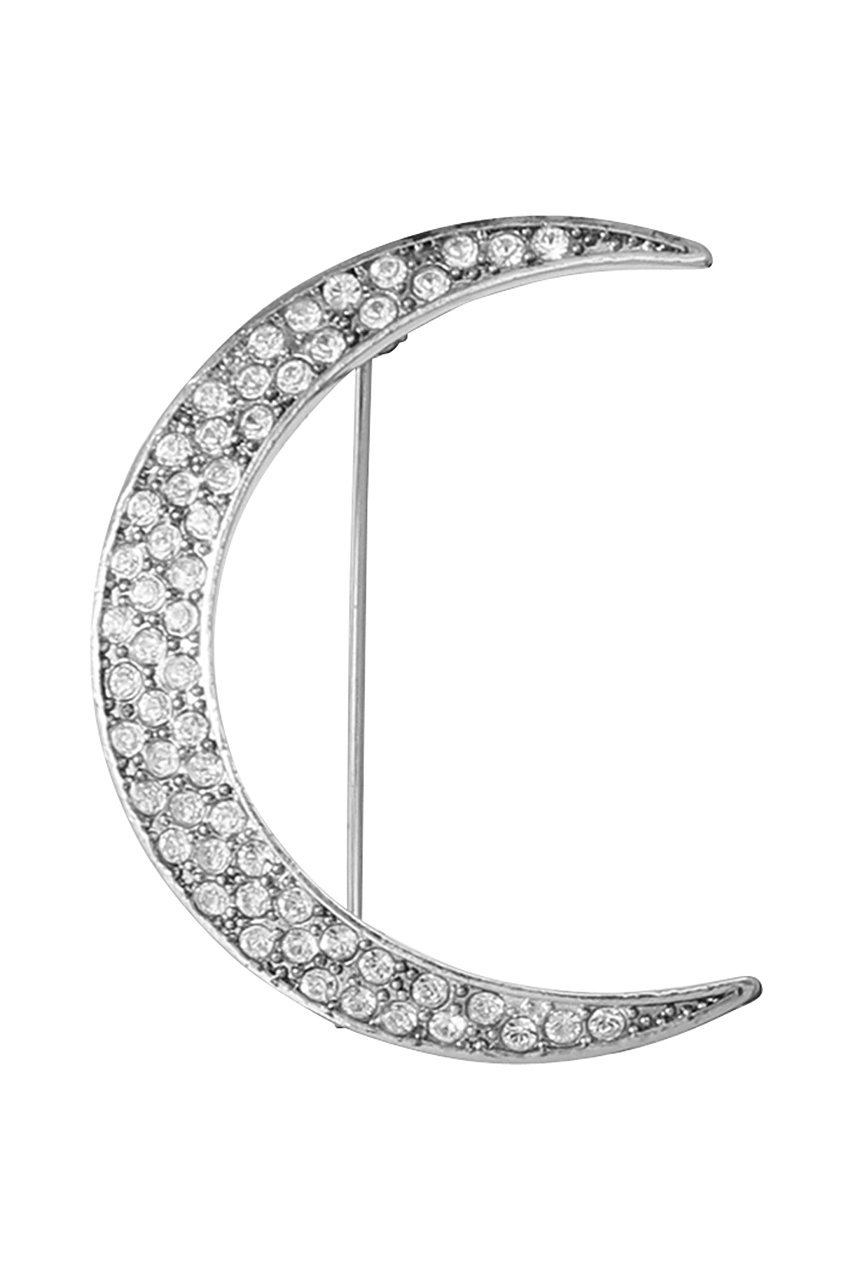 ＜ELLE SHOP＞ ADER.bijoux MOON ブローチ (シルバー F) アデル ビジュー ELLE SHOP画像