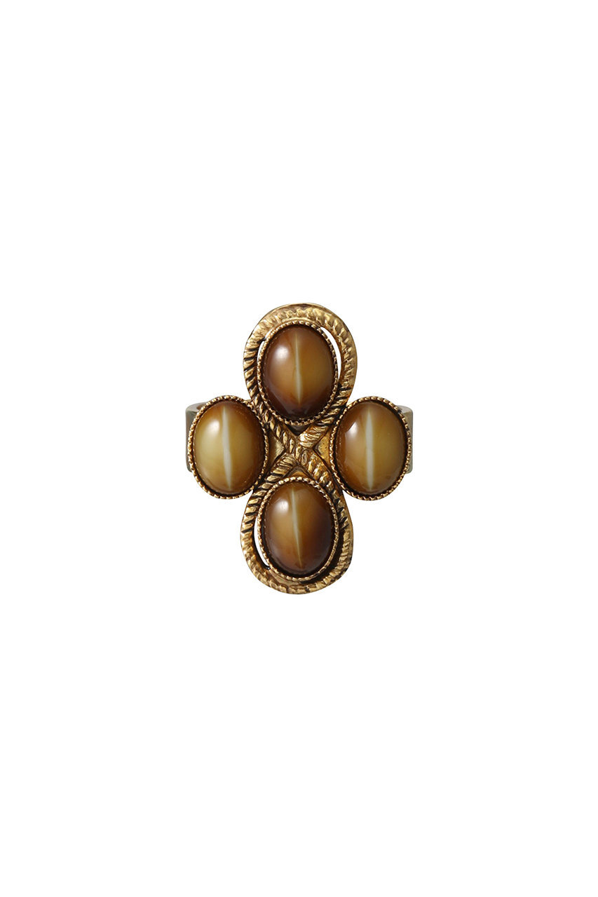 ADER. bijoux INFINI ストーンリング (ゴールド, F（11-13号）) アデル ビジュー ELLE SHOP