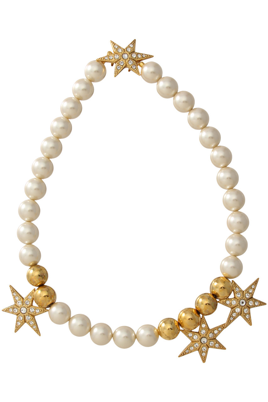 ADER.bijoux STAR pearl asymmetry ネックレス 2015 (ゴールド, F) アデル ビジュー ELLE SHOP