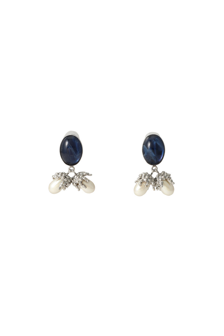 ADER.bijoux Lily of the valley cabochon earリング (シルバー, F) アデル ビジュー ELLE SHOP