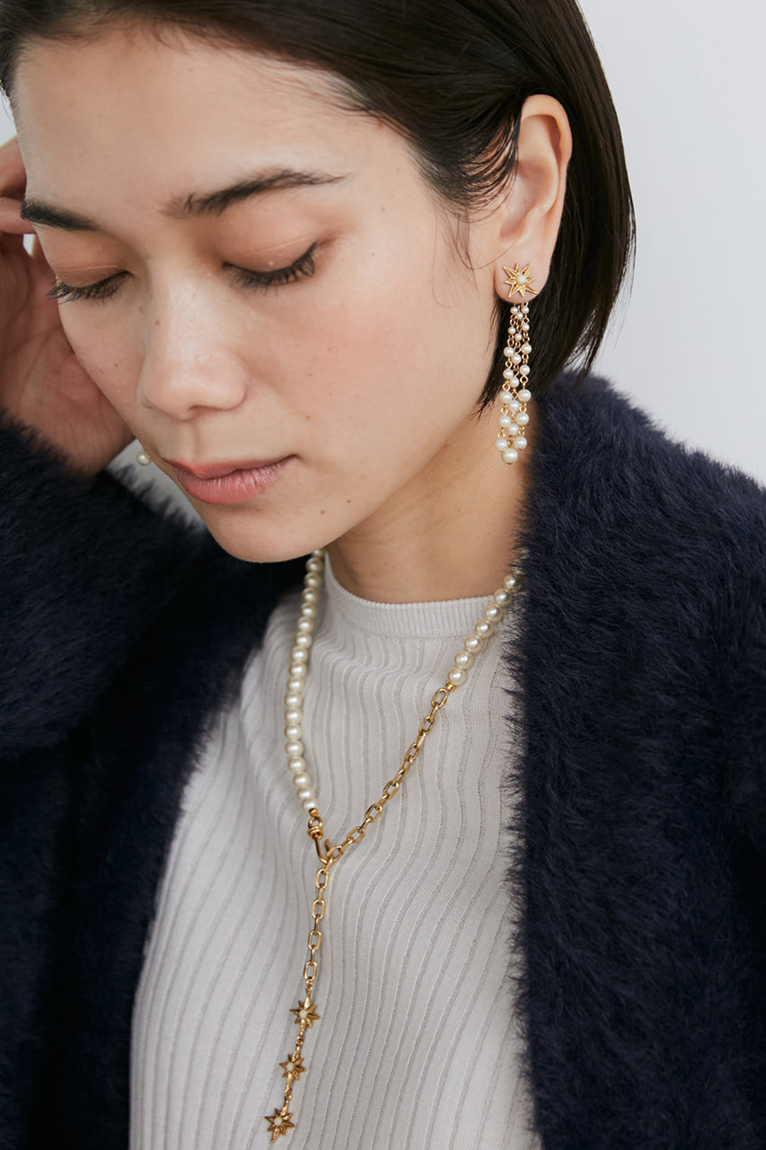 ADER.bijoux(アデル ビジュー)｜STAR pearl 2way ピアス/ゴールド の通販｜ELLESHOP・(エル・ショップ)