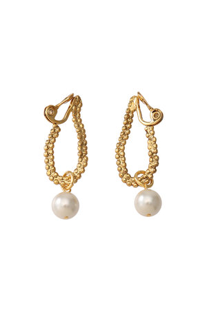 アデル ビジュー/ADER.bijouxのCUTSTEEL twist chain pearl イヤリング(150100/150102)