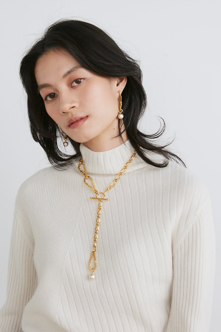 ADER.bijoux(アデル ビジュー)｜CUTSTEEL twist chain pearl