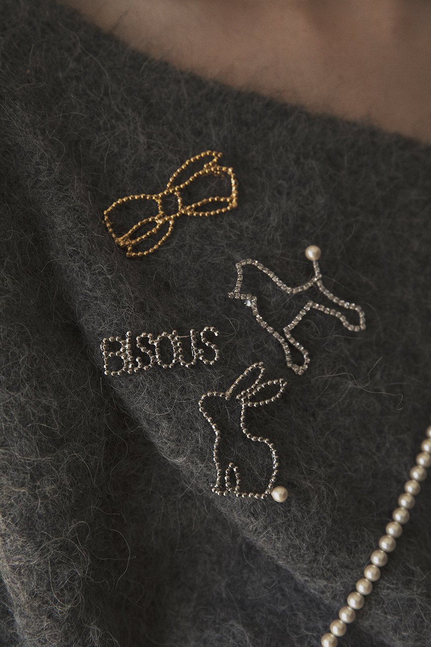 ADER.bijoux(アデル ビジュー)｜CUTSTEEL bisous ブローチ