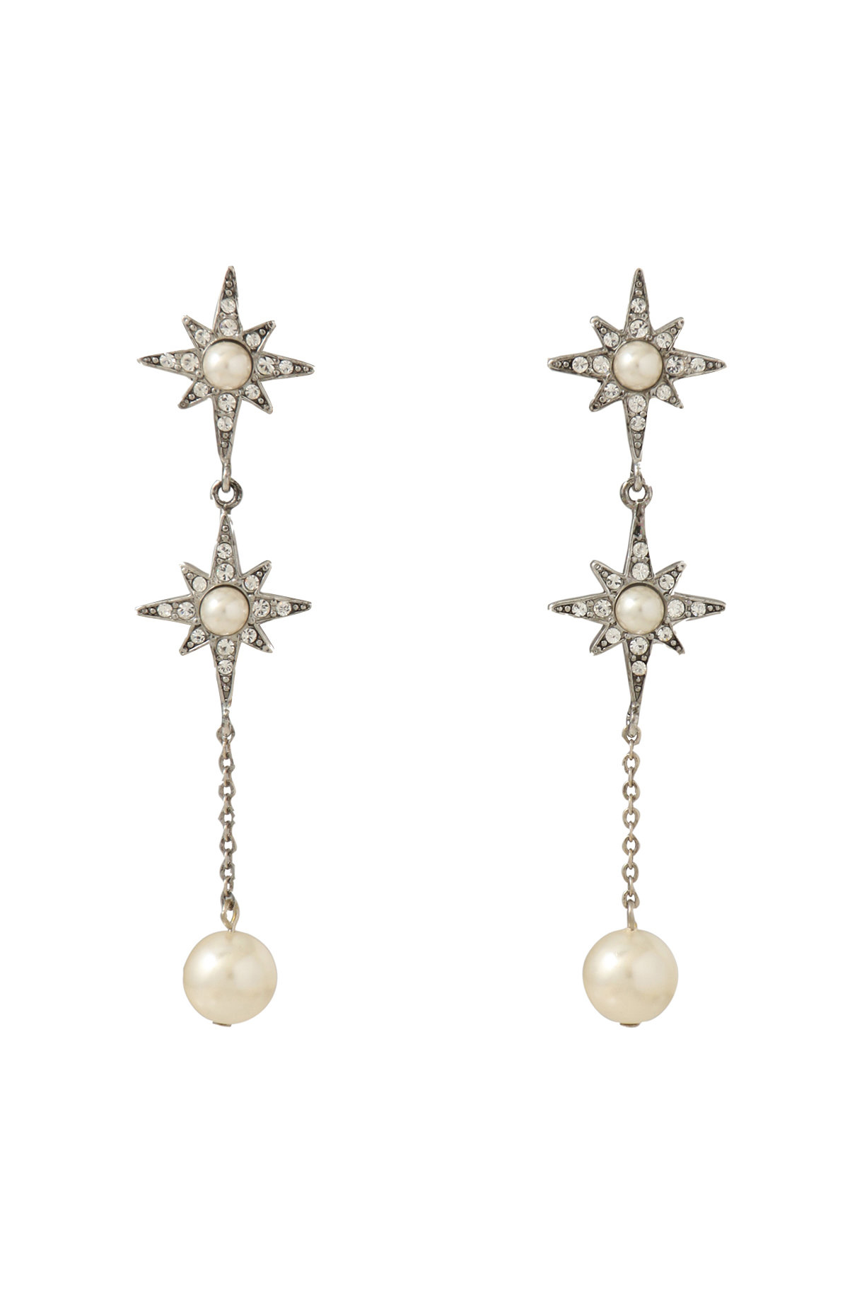ADER.bijoux STAR pearl long ピアス (シルバー, F) アデル ビジュー ELLE SHOP ADER.bijoux STAR pearl long ピアス (シルバー, F) アデル ビジュー ELLE SHOP