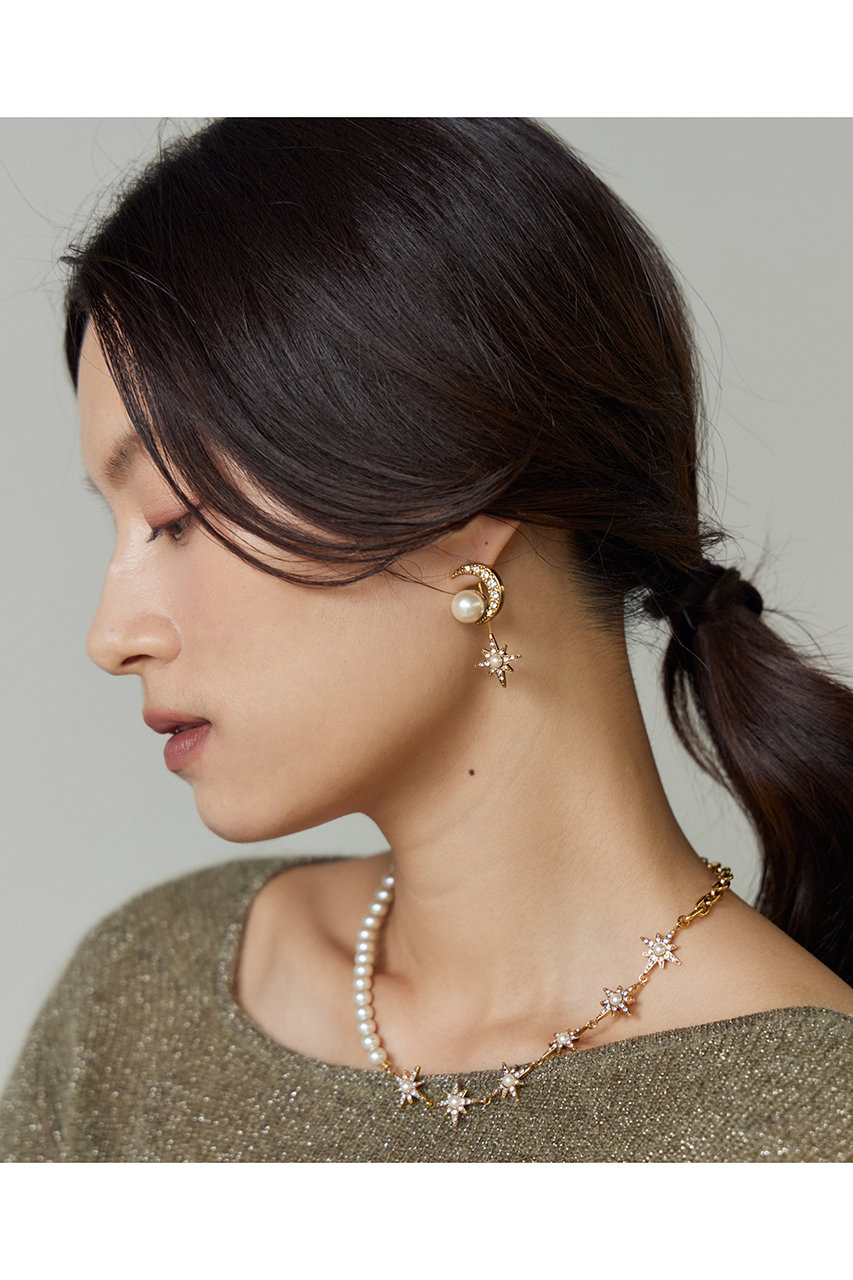 ADER.bijoux(アデル ビジュー)｜STAR moon ピアス/ゴールド の通販