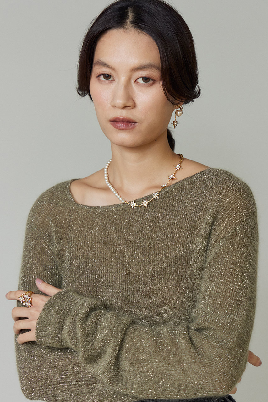 ADER.bijoux(アデル ビジュー)｜STAR pearl short ネックレス/ゴールド