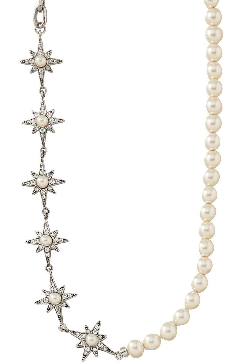 ADER.bijoux STAR pearl short ネックレス (シルバー, F) アデル ビジュー ELLE SHOP ADER.bijoux STAR pearl short ネックレス (シルバー, F) アデル ビジュー ELLE SHOP