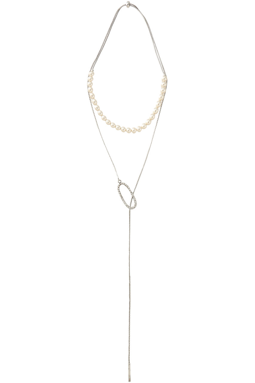 アデル ビジュー/ADER.bijouxのCUTSTEEL sparkle パールラリエット(シルバー/54295103)